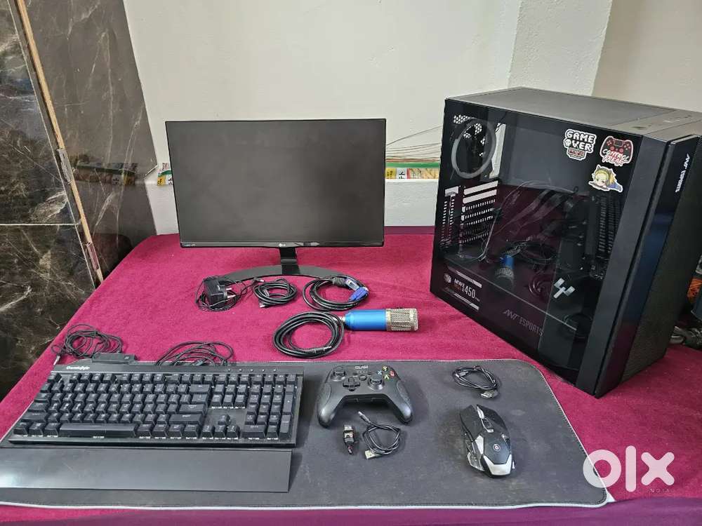 Ant esport ice 511mt Cabinet with cooler master psu and peripherals