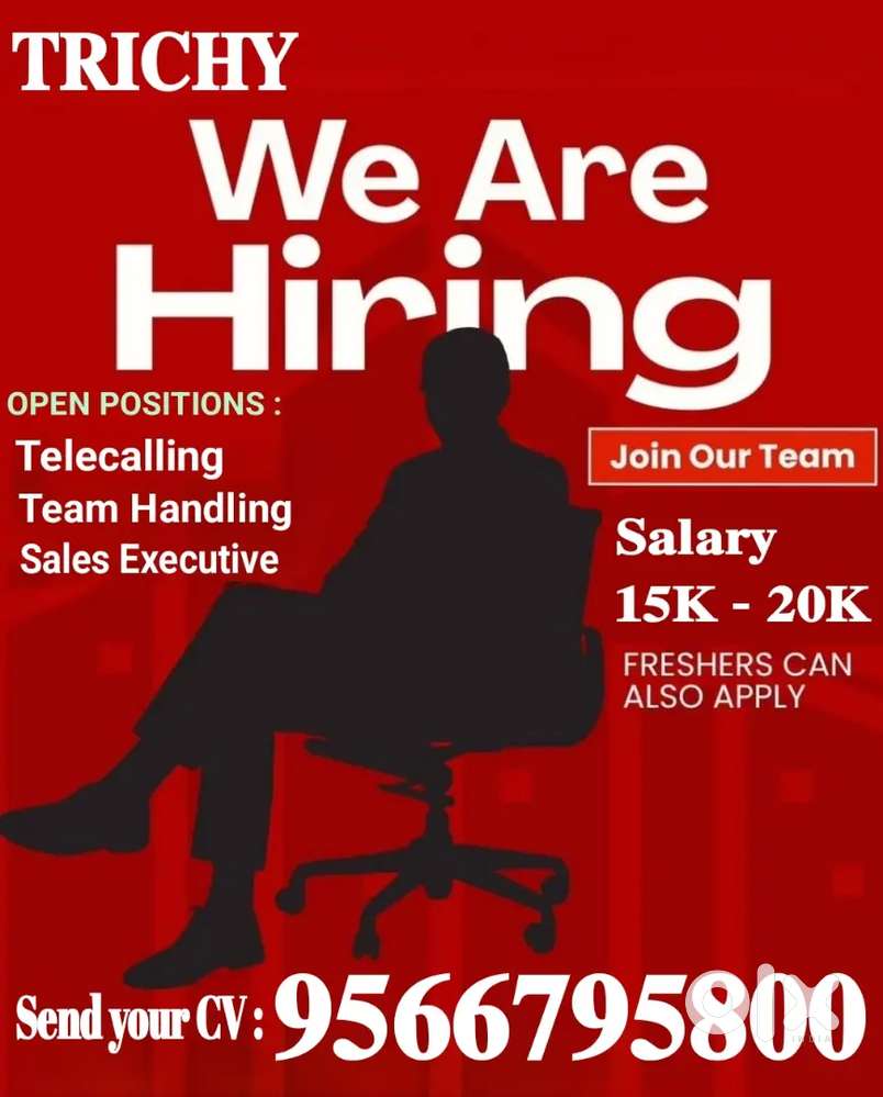 Fresher and experience can both apply new branch in trichy.