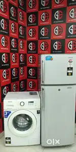 5stat230liter) double door fridge 7kg washing good