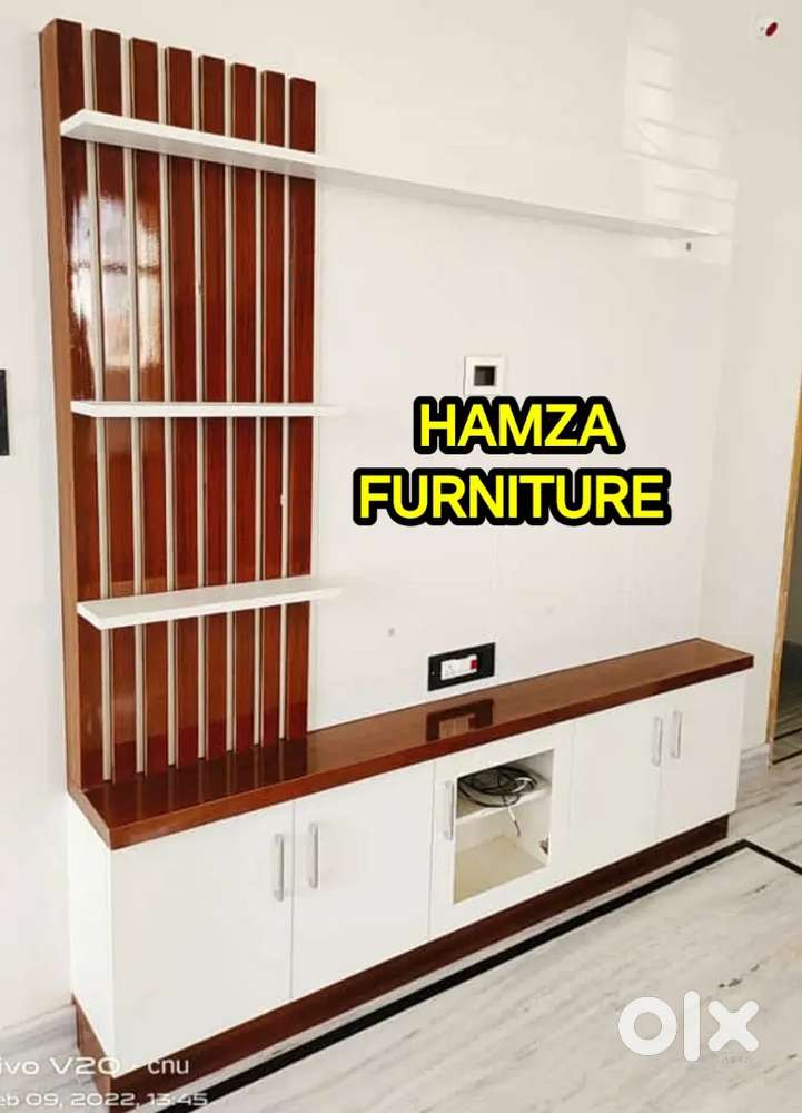 HAMZA FURNITURE NEW DESIGNER PARTICLE BOARD WOOD TV UNIT