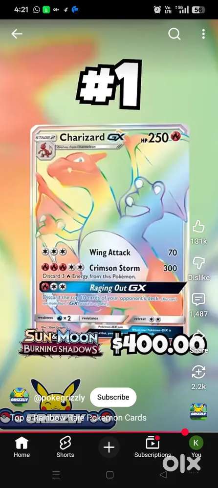 Ultra rare Pokemon cards