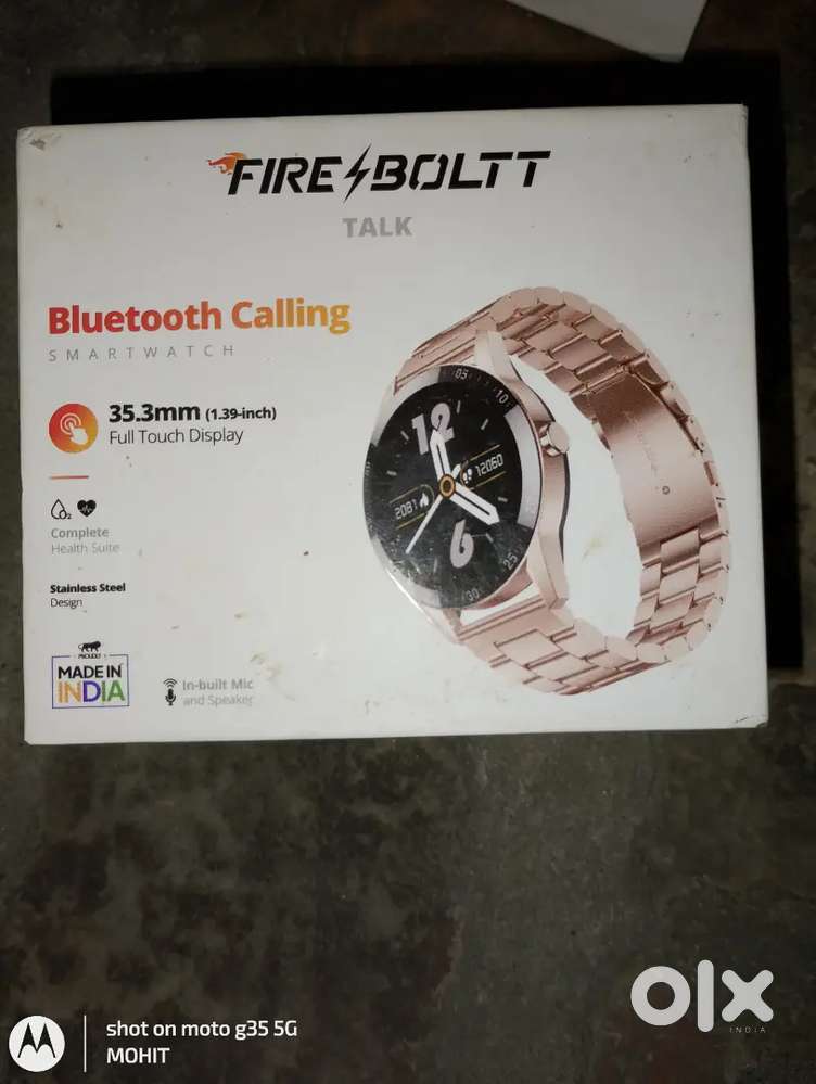Firebolt smartwatch with warranty card all items in the box