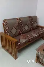Sofa with side table