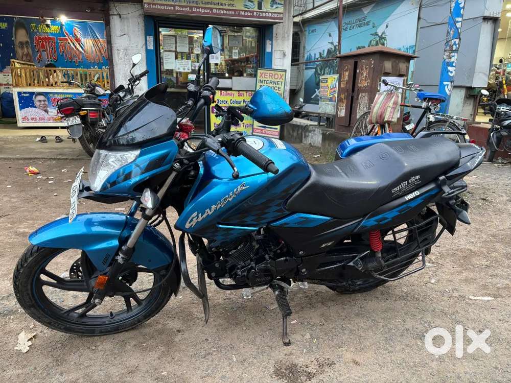 Hero glamour Fi 2019 model , blue colour, disc brake, 60+ milage