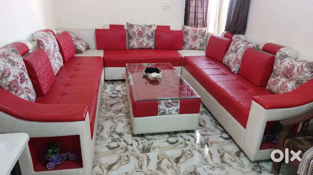 New 13 seater heavy leather sofa
