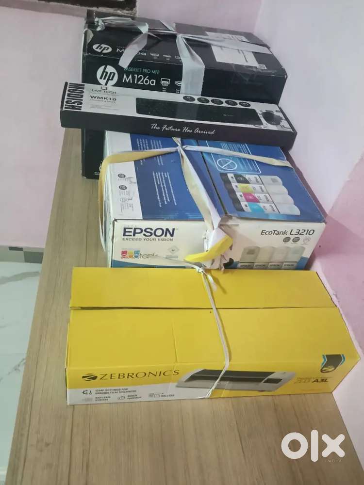 New Hp all in one printer,Epson 3210 color printer, lamination Machine