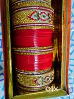 Blue Bangle Set 600 New Punjabi Chuda Set 600