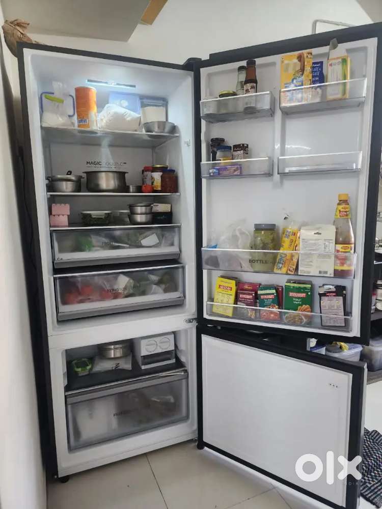 Haier 445 l bottom freezer glass top