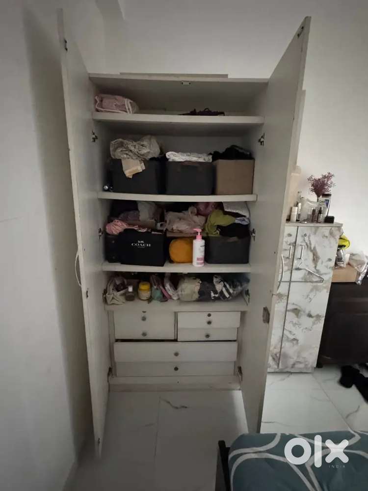 Bed and wardrobe