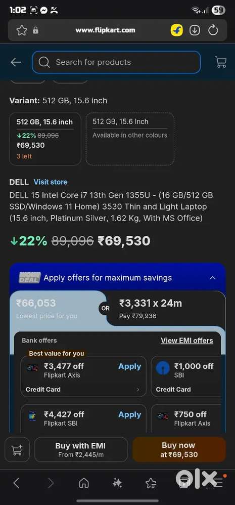 Dell Vostro 3530 – i7 13th 16GB  512GB