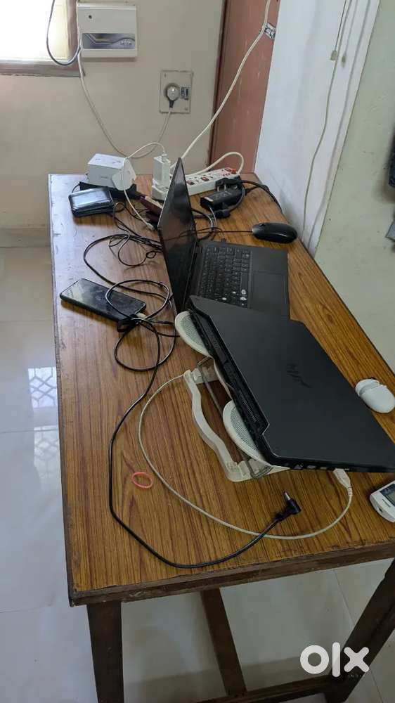 Computer table enough for two laptop and a monitor