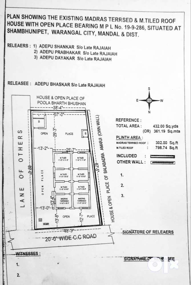435 sq yard Land for Sale at the Heart of Shambunipet Warangal