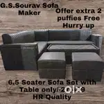 L Shape Sofa Set with Table
