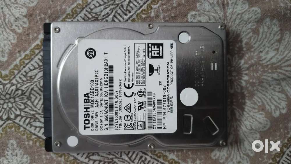 Toshiba 1TB Internal Hard Drive (HDD) – Model MQ01ABD100