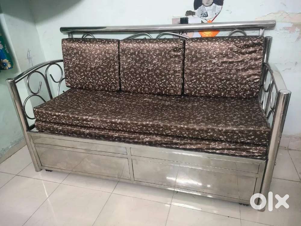 Sofa cum bed stainless steel