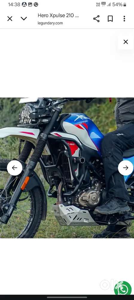 Xpulse 210 crash guard from legendary customs