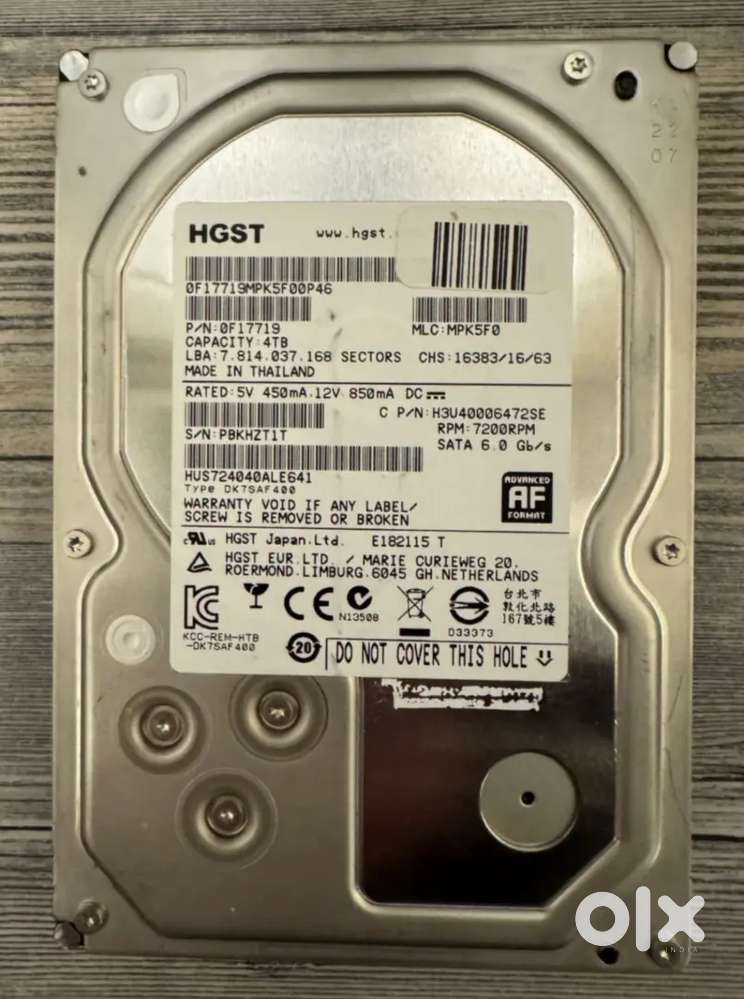 HGST Ultrastar 4TB Internal Hard Drive