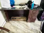 Very heavy counter table with glass top