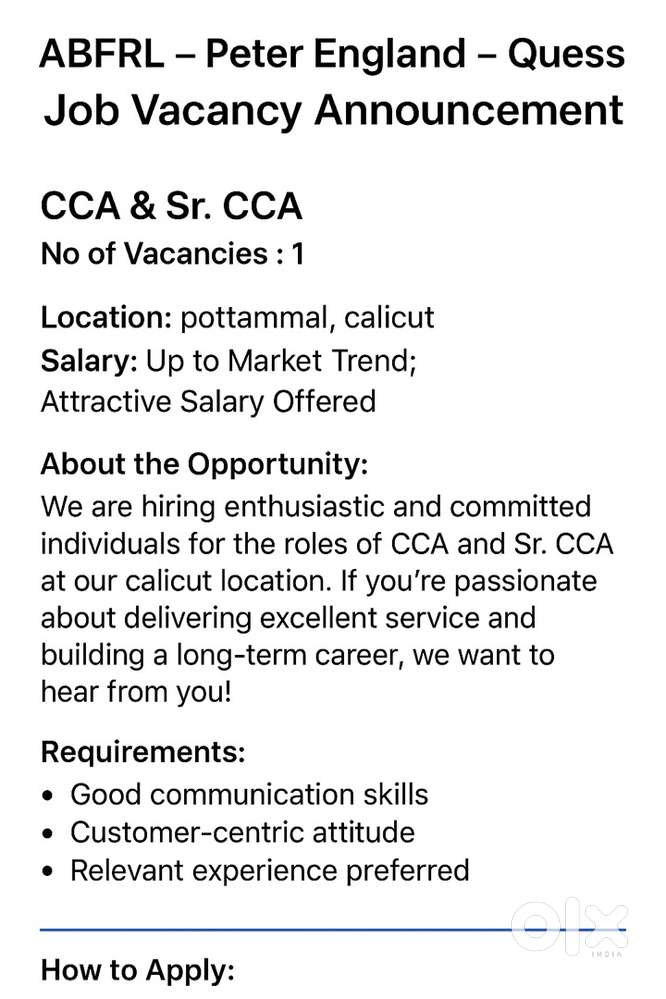 Sales Executive – Retail Store (Salary up to ₹18,000)