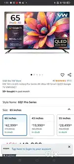 Kodak 65 inch QLED 15 days old