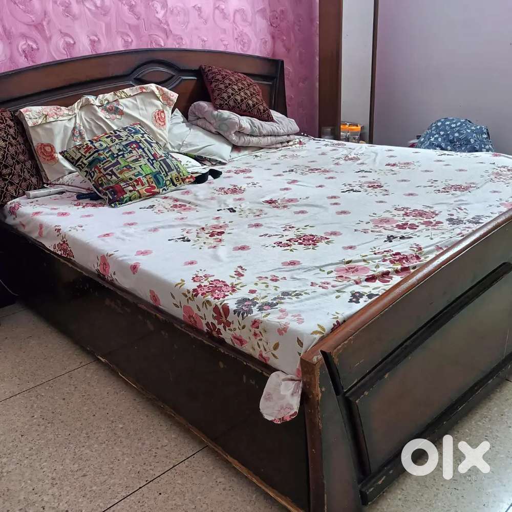 Double bed with storage