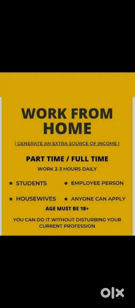 WORK FROM HOME THROUGH SMART PHONE AND GOOD INTERNET CONNECTION