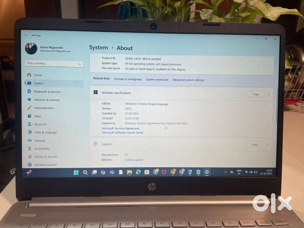 HP 14s (11th Gen i3, 8GB RAM, 512GB SSD, 14 FHD) — Excellent Conditio