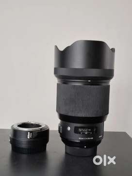 Nikon Mount sigma lens 85 mm 1.4 with adapter