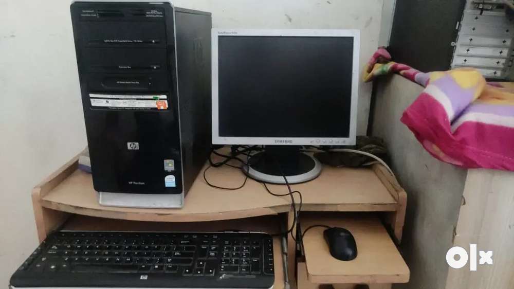 Dual core pc desktop with led keyboard and mouse full set