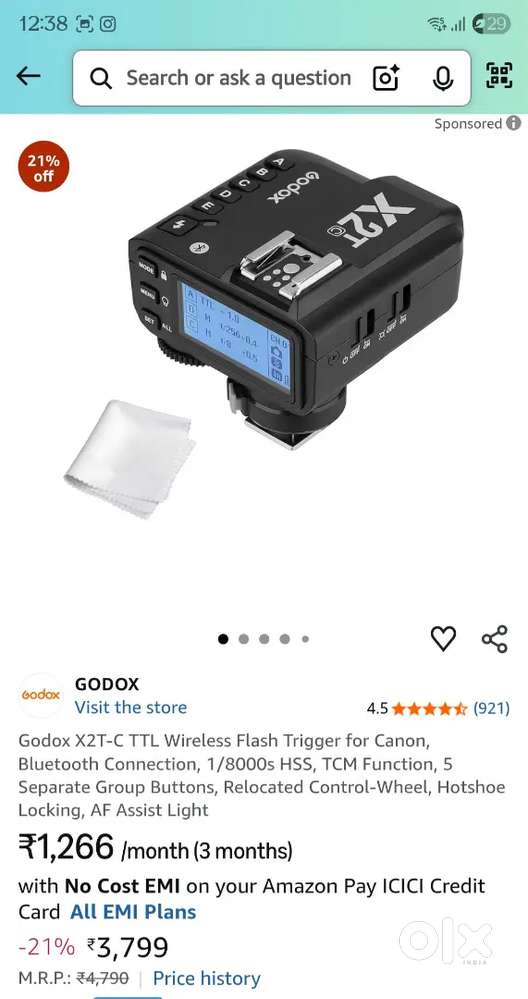 Godox Flas for Cannon DSLR camera
