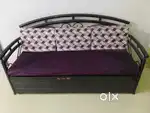 Iron Sofa cum bed with storage