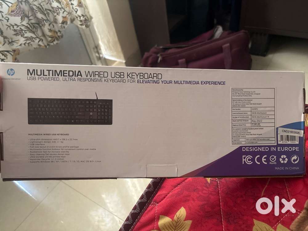 HP multimedia wired usb Keyboard