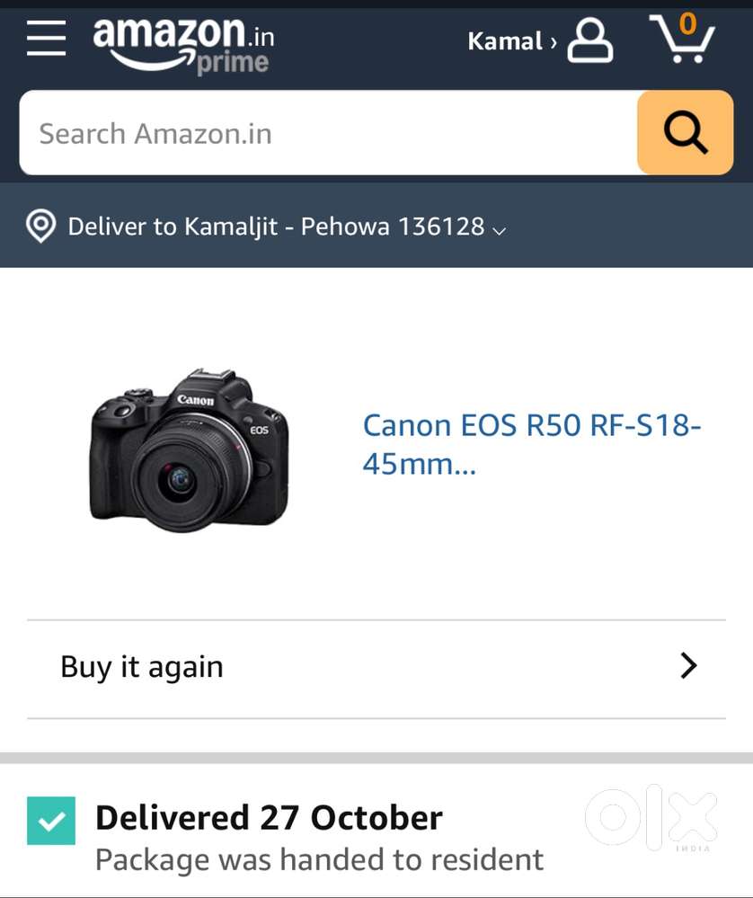 Cannon R50 + kit (Only 7 days old)
