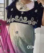 Saree diamond work wedding