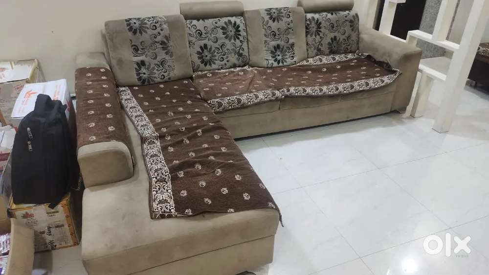 Sofa 8 seater with cover L sofa