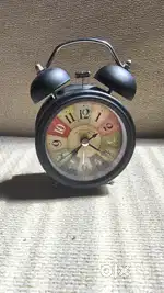 Vintage Twin Bell Alarm Clock with Light-Up Feature – Decorative