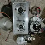 Kitchen Set ( Gas stove, Cooker and Plates)