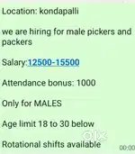 Wanted picking packing boys in ibrahimpatnam