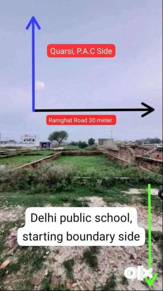 200 गज का प्लॉट है, रामघाट रोड, Delhi पब्लिक स्कूल तालानगरी से पहले