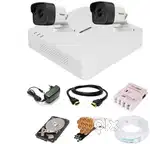 Hikvision 2 camera set day night vision complete kit
