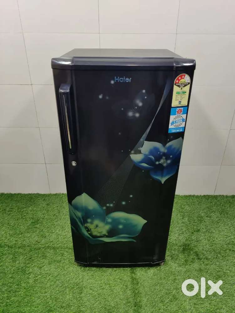 *- Sky blue flower with tuffen glasses less used refrigerator -_)