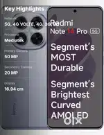 Redmi Note 14 Pro 5G  8GB  256GB Storage 1 Month Old With Box & Charge