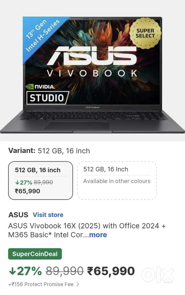 ASUS Vivobook 16X(2025) (Bought in October 2025) (In Warranty)