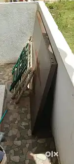 1 double cot and 1 single cot (old)   + 1 bicycle + tailoring machine