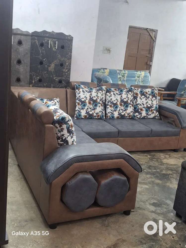 Brand new L shape sofa sets available For more details kindly WhatsApp