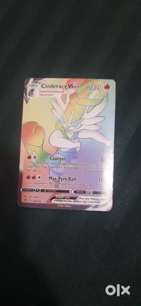 Cinderace rainbow Vmax Pokémon card
