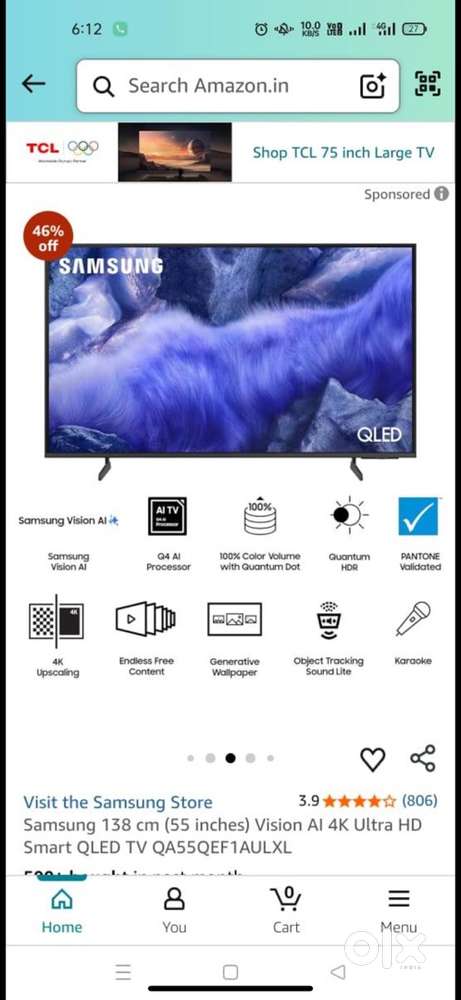 Tv sale orignal price 43990 sale price 29000