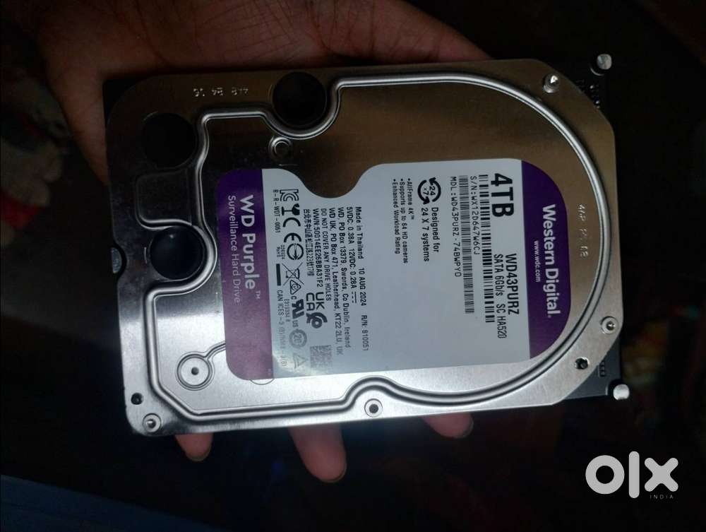 4TB WD 24×7 surveillance systems HD (CCTV/DVR/NVR use)