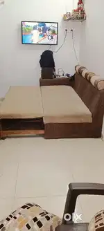 Premium Sofa Come Bed & Baby car & Iron cupboard