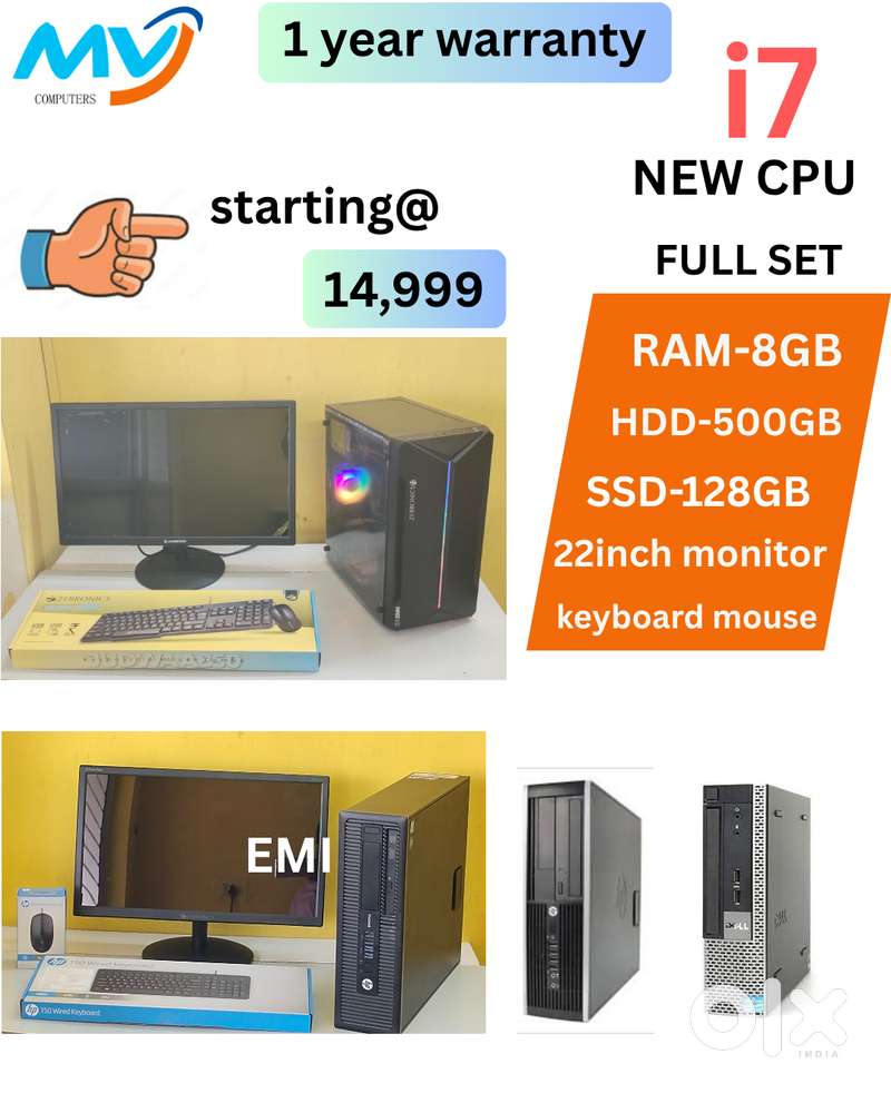 Desktop Laptop CPU Full Set i3-i5-i7 Available @ Low Price